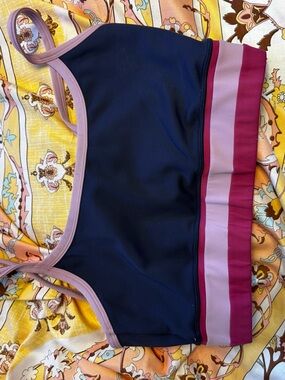 IVL Collective deep purple Bralette with Pink and Berry Stripe Size 10